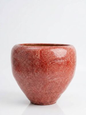 مزهرية احمر  Bombé خزفية ارتفاع 30 سم