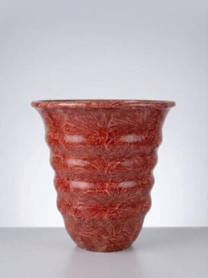 مزهرية خزفية احمر  Vague Asila ارتفاع 35 سم