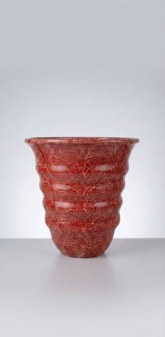 مزهرية خزفية احمر  Vague Asila ارتفاع 35 سم