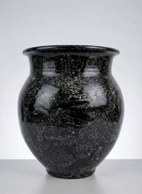 مزهرية خزفية اسود Bombé Jardinier ارتفاع 30 سم