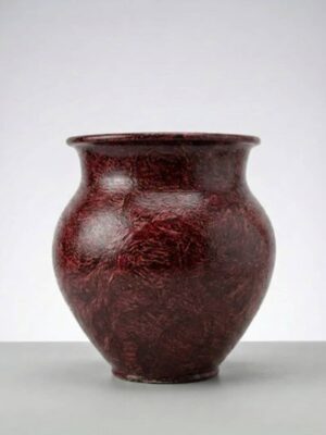 مزهرية خزفية احمر Bombé Jardinier ارتفاع 30 سم