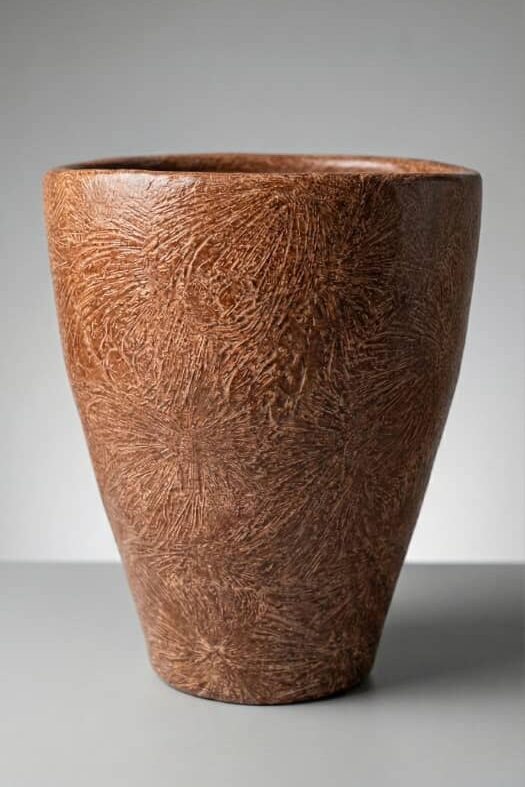 مزهرية خزفية V طويلة réelle